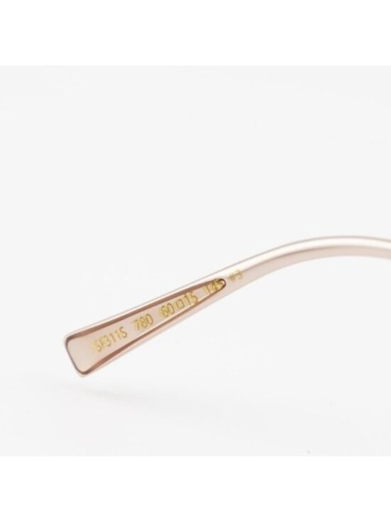 Salvatore Ferragamo SF311S 780 Sunglasses Gold Square Frame, Brown Lenses main image 5